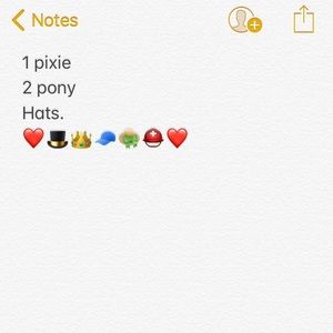 Bundle of 1 pixie, 2 pony scrub hats.